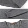 Jueshanzj Men's Round Neck Underwear Thickening Set L Dark Gray view 2