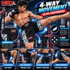 MRX Muay Thai Shorts for Men Training, Kickboxing, Fighting, Boxing Shorts for Martial Arts, Grappling, Cage Fight, BJJ Black Small view 2