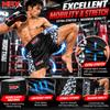 MRX Muay Thai Shorts for Men Training, Kickboxing, Fighting, Boxing Shorts for Martial Arts, Grappling, Cage Fight, BJJ Black Small view 3