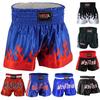 MRX Boxing Shorts for Men Training Fighting Muay Thai Shorts Boxing MMA BJJ Short Kickboxing Trunks Clothing Blue/Red Flame Small view 1