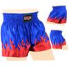 MRX Boxing Shorts for Men Training Fighting Muay Thai Shorts Boxing MMA BJJ Short Kickboxing Trunks Clothing Blue/Red Flame Small view 3