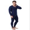 Jueshanzj Men's V-Neck Thermal Underwear Set M Lake Blue view 1