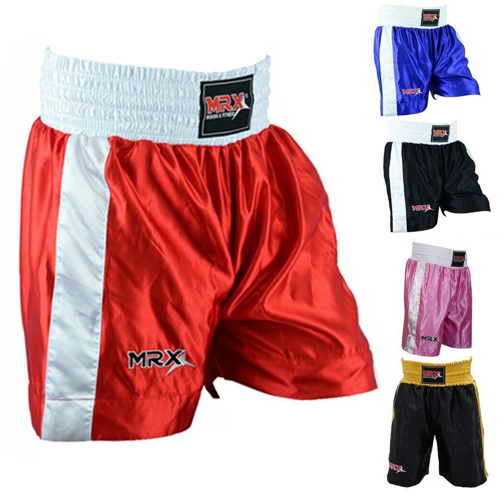 Men Boxing Shorts for Boxing Training Fitness Gym Cage Fight MMA Mauy Thai Kickboxing Trunks Clothing Red XXL