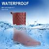 Petrass Women Rain Boots Black Waterproof Mid Calf Lightweight Cute Booties Fashion Out Work Comfortable Garden Shoes,Red 8 view 3
