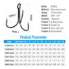 DONQL Fishing Hooks Treble Hook High Carbon Steel Treble Hooks Super Sharp Solid Triple Barbed Fish Hook (Size 5, Pack of 20, Black Chrome) view 4