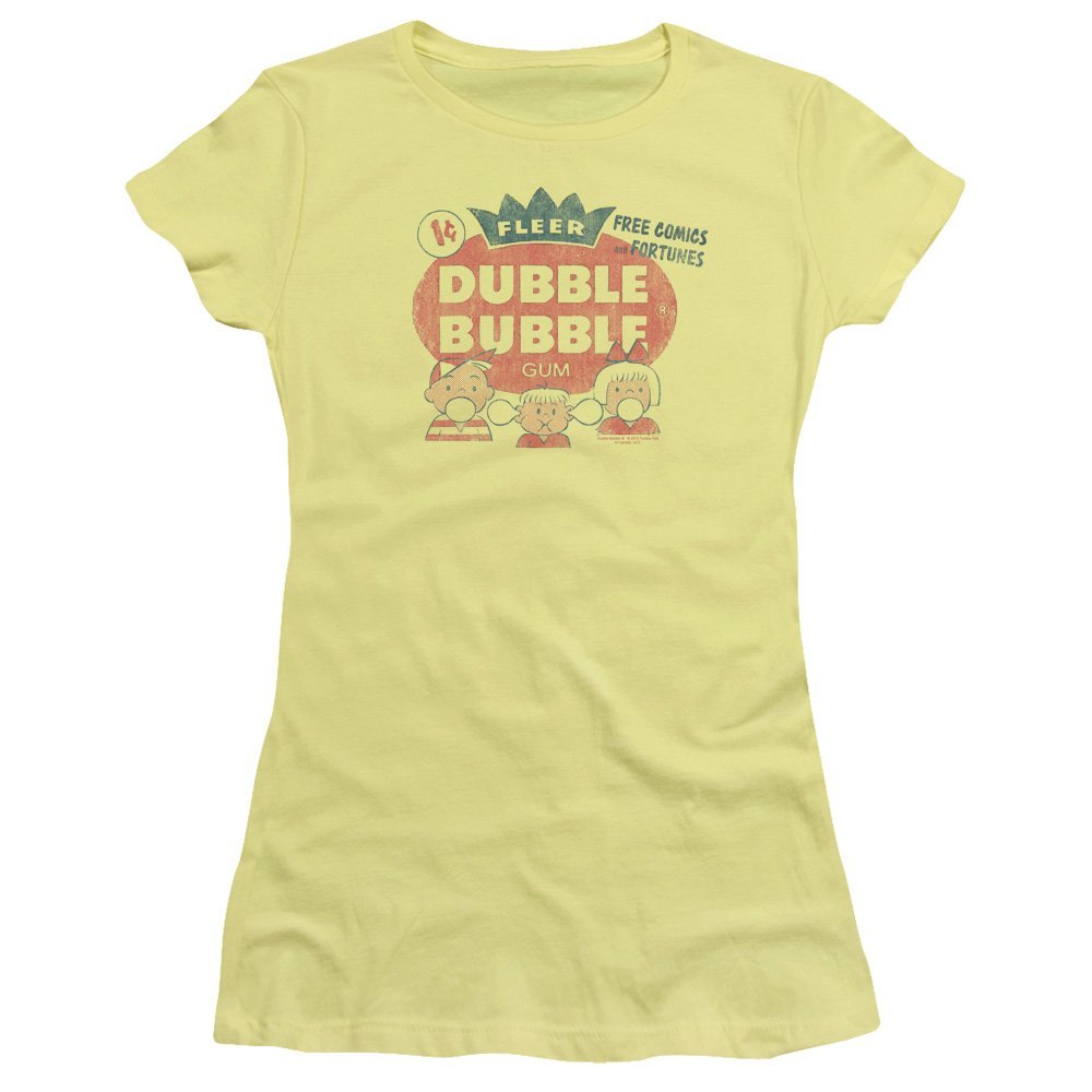 Trevco Dubble Bubble One Cent Juniors' Sheer Fitted T Shirt, 2X-Large Banana