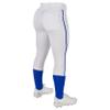 CHAMPRO womens Low-rise Youth Softball With Tournament Traditional Low Rise Pant w Braid, White,royal Pipe, X-Large US view 3