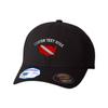 Custom Flexfit Hats for Men & Women U.S.A. Scuba Dive Flag Map Embroidery Polyester Dad Hat Baseball Cap Black Personalized Text Here SmallMedium view 1