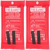 TONYKO Emergency Surival Fire Blanket, Flame Retardant Protection and Heat Insulation Designed for Kitchen,Fireplace,Grill,Car,Camping(White2PACK) view 1