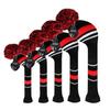 Scott Edward Red Warning Golf Headcover Set of 5, for Driver Woood(460cc), Fairway Wood*2 and Hybrid*2 view 1