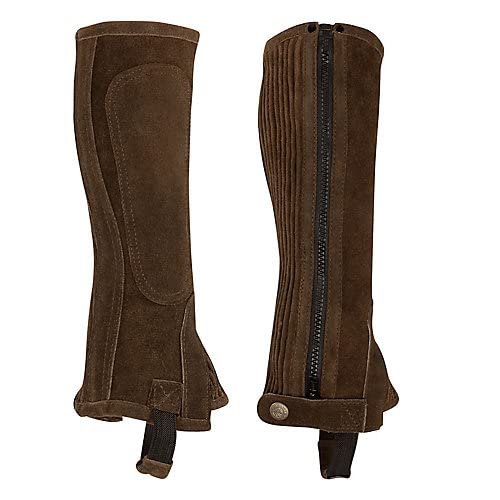 CHILD EXTRA LARGE BROWN ZIP HALF CHAP