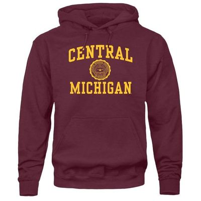 Barnesmith Central Michigan University Chippewas Hooded Sweatshirt, Heritage, Maroon, Large