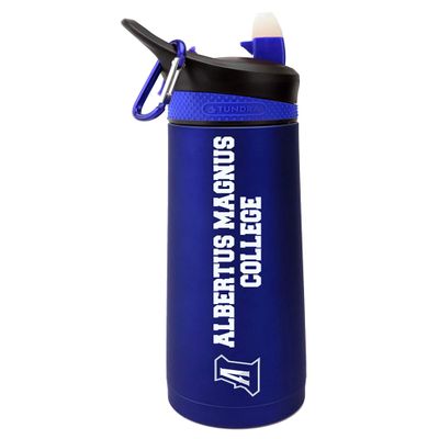 The Fanatic Group Personalized Albertus Magnus College Dual Walled Stainless Steel Sports Bottle, Design-1 - Blue