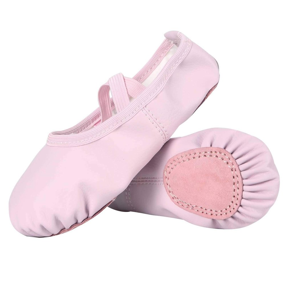 Dynadans Soft Leather Ballet Shoes/Ballet Slippers/Dance Shoes for Girls and Boys (Toddler/Little/Big Kid/Women)-Pink-6.5M Big Kid