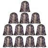 KUUQA 12 Pack Camouflage Drawstring Backpack Bulk String Backpack Cinch Kids Sport Bags Storage Bags for Gym Traveling (Camouflage) view 1