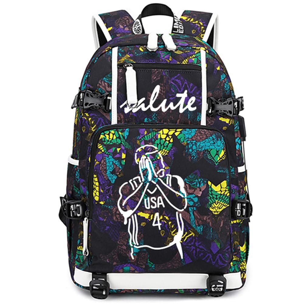 Basketball Player 30 Luminous Backpack Travel Backpack Fans Bag for Men Women (Style 4)