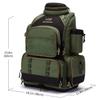 BASSDASH Fishing Tackle Backpack Water Resistant Tactical Bag Soft Tackle Box with Rod Holder and Protective Rain Cover view 2