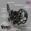 VIPER Archery Venom PRO Fixed Plate Compound Bow Sight, Made in USA, Durable Machined Aluminum, 5 Ultra-Bright Pins, Toolless Micro-Tune Elevation & Windage, 2nd & 3rd Axis Adjustments, 0.015 Pin view 3
