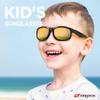 RIVBOS Kids Sunglasses Boys with Strap Polarized Rubber Flexible Shades for Toddler and Children Age 3-10 RBK023-1 Black Coating Lens view 2