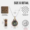 MecArmy CMP Handmade Brass Mini Compass, Pocket Compass Hiking Survival, Small IPX5 Waterproof, Glow-in-The-Dark, Compact, Necklace Pendant, Keychain & Lanyard Mount, Ideal Gift for Women Men view 3
