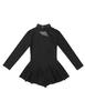 iiniim Girls' Roller Ice Figure Skating Dress Mock Turtleneck Sparkly Leotard Ballet Dance wear Outfit Costumes Black 12 view 3