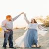 EllieHouse A Line Long Full Bridesmaid Tulle Skirt for Wedding Evening Party P68 Dusty Blue L view 3