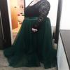 EllieHouse A Line Long Full Bridesmaid Tulle Skirt for Wedding Evening Party P68 Dark Green S view 3