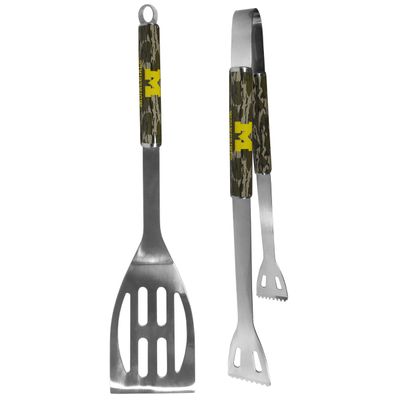 NCAA Siskiyou Sports Fan Shop Michigan Wolverines 2 pc BBQ Set w/Mossy Oak Camo One Size Green