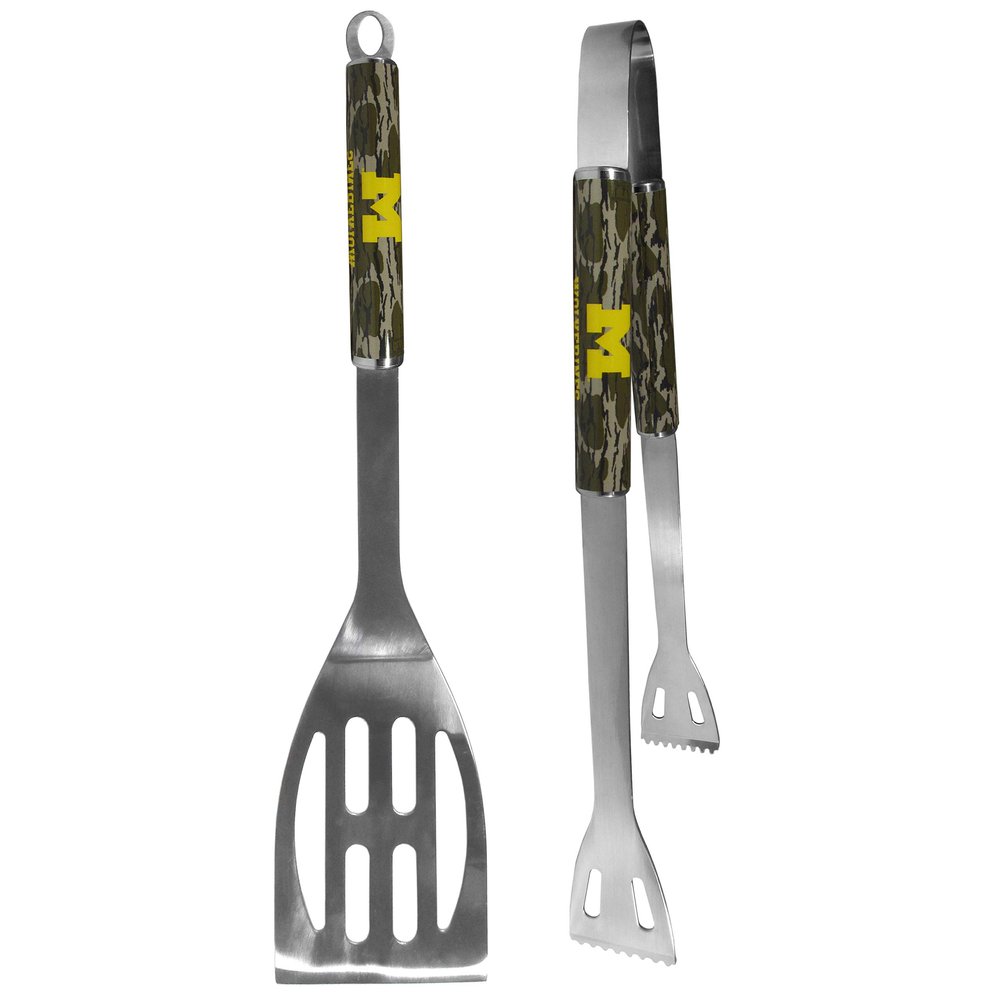 NCAA Siskiyou Sports Fan Shop Michigan Wolverines 2 pc BBQ Set w/Mossy Oak Camo One Size Green