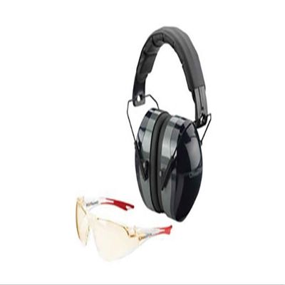 Champion Hunting Eye Protection Eye and Ear Black Passive Muff Amber