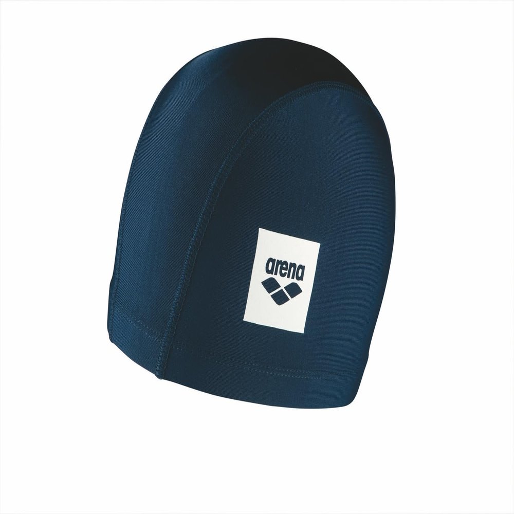 Arena Unix II Classic Fabric Swim Cap Lightweight Textile Swimming Cap Headcover for Men and Women Fitness Swimming, Navy, One Size