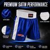 Men Boxing Shorts for Boxing Training Fitness Gym Cage Fight MMA Mauy Thai Kickboxing Trunks Clothing Blue XXL view 2