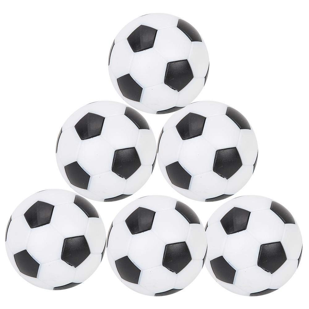 VGEBY Table Soccer Foosballs, Soccer Game Table Balls Replacement Balls Foosball Tabletop Games Mini Black and White (6Pcs) Football Supplies