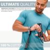 WARM BODY COLD MIND V1 Lifting Wrist Straps for Olympic Weightlifting - Rated at 660 lb - Hand Wraps for Powerlifting, Weight Lifting, Bodybuilding Functional/Cross Training, Deadlift Gym Bar, Cotton view 2