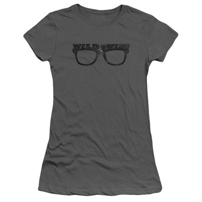 Trevco Major League Wild Thing Juniors' Sheer Fitted T Shirt, 2X-Large Charcoal