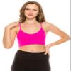 Kurve Soft Rib Low-Back Crop Bra Cami, UV Protective Fabric UPF 50+ (Made with Love in The USA), Neon Fuschia, Large/X-Large view 4