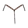 Circle Y Distressed Southwestern Beaded Breast Collar for Horse, Turq/BRWN/Wht, One Size view 1