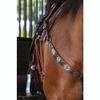 Circle Y Distressed Southwestern Beaded Breast Collar for Horse, Turq/BRWN/Wht, One Size view 3