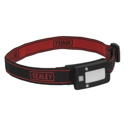 Sealey LED360HT 2W COB LED Rechargeable Head Torch with Auto Sensor - Black