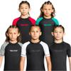 Elite Sports Kids Jiu Jitsu BJJ Rash Guard, Short Half Sleeve Compression Shirt for Youth Boys Girls Sports Nogi Training Black view 1