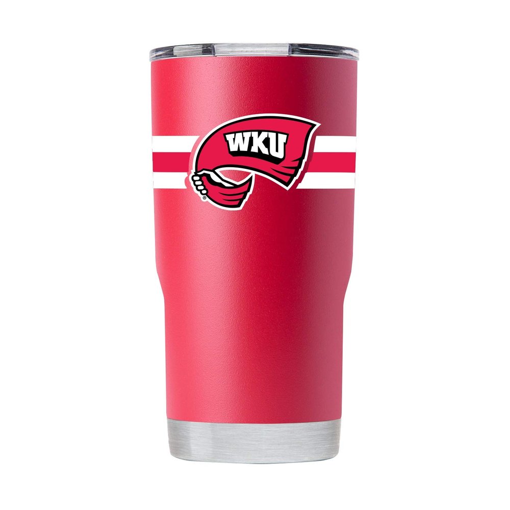 Gametime Sidekicks Western Kentucky 20oz Red Tumbler - Officially Licensed, 18/8 Stainless Steel, Double-walled, Vacuum-insulated, UV LED Printed Logos, Sweatless, Stays Hot/Cold - 360 Wrap