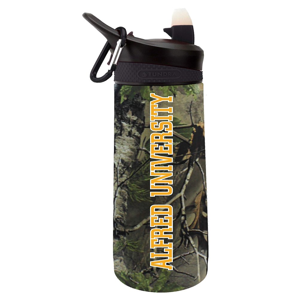 The Fanatic Group Personalized Alfred University Dual Walled Stainless Steel Sports Bottle, Design-1 - Oak