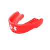 Under Armour Sport Mouth Guard Sports for Football, Lacrosse, Basketball, Hockey, Boxing, MMA, Jiu Jitsu, Includes Detachable Helmet Strap, Youth & Adult. Protectar Bucal, Red view 1