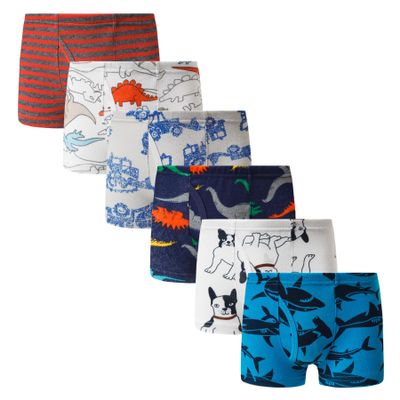 Winging Day Boys' Pure Cotton 6-Pack Boxer Brief Underwear Size 3T