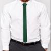 GUSLESON Solid Ties For Men Dark Green Skinny Tie Slim Necktie and Pocket Square Sets(0802-02) view 2