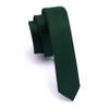 GUSLESON Solid Ties For Men Dark Green Skinny Tie Slim Necktie and Pocket Square Sets(0802-02) view 3