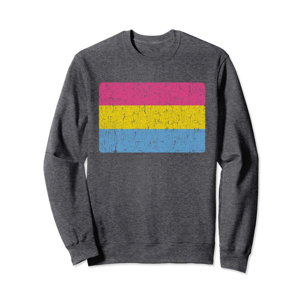 Vintage Pansexual Pride Flag Pan Men Women Gift Sweatshirt