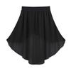 Freebily Kids Girls Basic High-Low Elastic Waistband Chiffon Skirt Irregular Circular Ballet Jazz Dance Studio Practice Dress Black 12 view 4