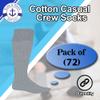 Yacht & Smith 72 Pairs Wholesale Kids Crew Socks, Childrens Cotton Casual Crew Socks Size 6-32 view 2