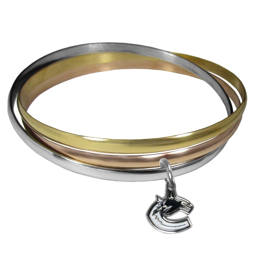 Siskiyou Sports NHL Vancouver Canucks Womens Tri-Color Bangle Bracelet